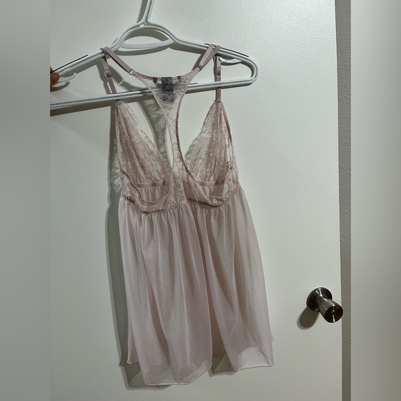 Victoria’s Secret baby pink sheer mesh slip - Picture 2 of 4